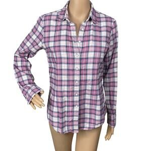 Brooks Brothers Pink and Blue Plaid Button Down Shirt